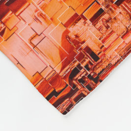 Abstrakt teckning i mosaik, skulpterad i korallton fleecefilt