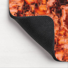 Abstrakt teckning i mosaik, skulpterad i korallton musmatta