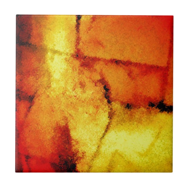 Abstrakt teckning kakelplatta (Framsidan)