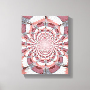 Abstrakt Teeth Wrapped Canvas