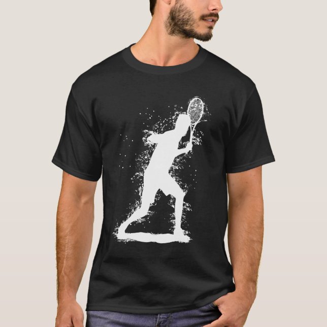 Abstrakt tennisdesign t shirt (Framsida)
