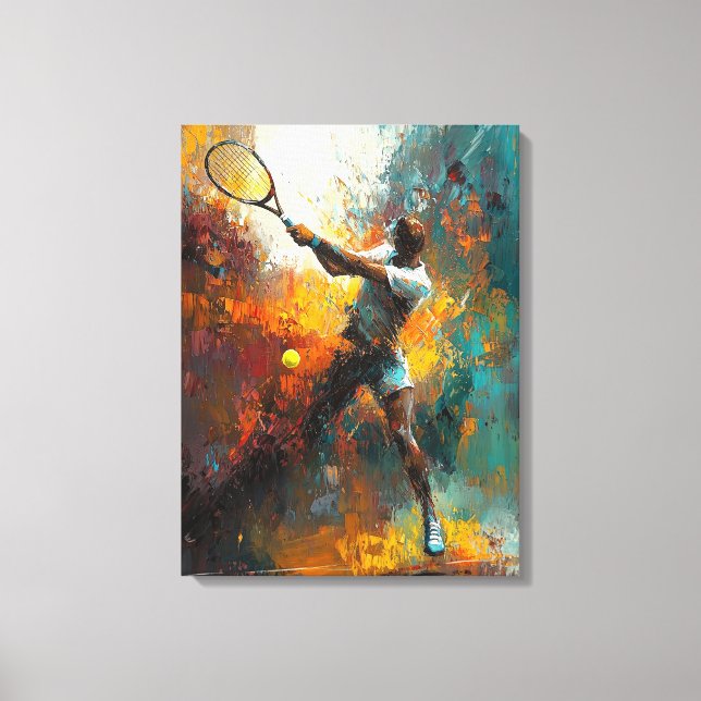 Abstrakt Tennisspelare Konst Canvastryck (Framsida)