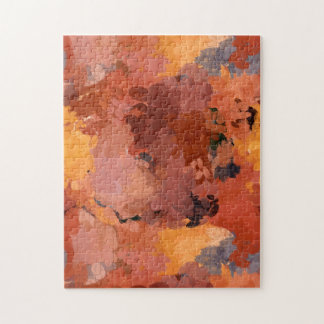 Abstrakt Terracotta Autumn Färg Pussel