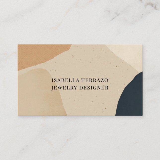 Abstrakt Terracotta Black Shapes Jewelry Designer Visitkort (Framsida)