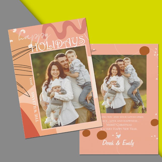 Abstrakt Terracotta Design Photo Glad helg (Abstract Terracotta Design Photo Happy Holidays)