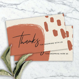 ABSTRAKT TERRACOTTA KRAFT SCANDI TACK LOGOTYP VISITKORT