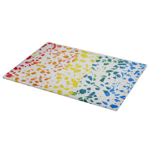 Abstrakt Terrazzo Mosaic Colorful Rainbow Mönster