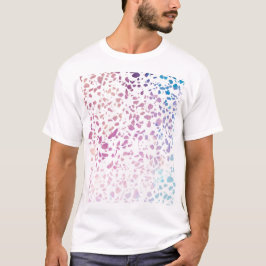 Abstrakt Terrazzo Mosaic Rosa & Blue Mönster T Shirt