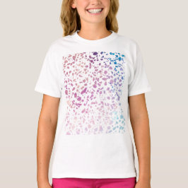 Abstrakt Terrazzo Mosaic Rosa & Blue Mönster T Shirt