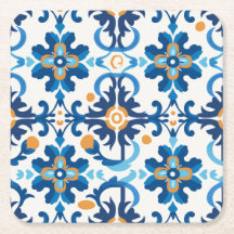 🟦 Abstrakt Terrazzo Mosaic Underlägg - Rust Brown