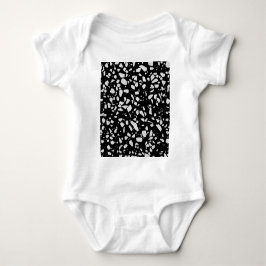 Abstrakt Terrazzo-mosaik svart-vit mönster T Shirt