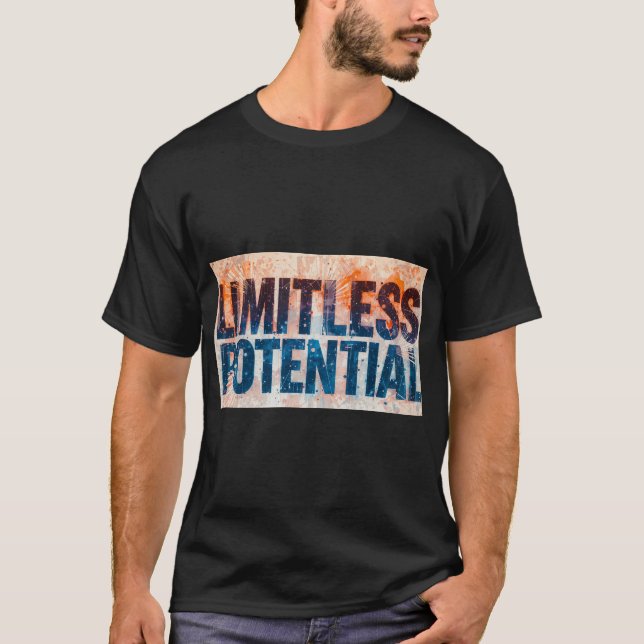 Abstrakt Text Obegränsad Potential T Shirt (Framsida)