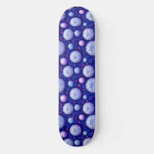 Abstrakt textur med glittrande klot och luddigt mini skateboard bräda 18,5 cm