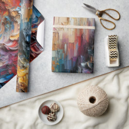 Abstrakt Texturerad tjock färg Mönster Presentpapper