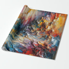 Abstrakt Texturerad tjock färg Mönster Presentpapper