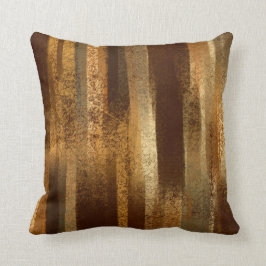 Abstrakt texturerade brunt och beige kudde