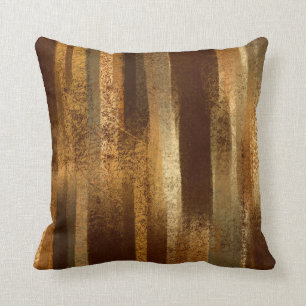 Abstrakt texturerade brunt och beige kudde