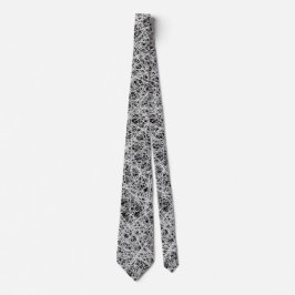 Abstrakt Tie Black and White Scribbles Artistic Slips