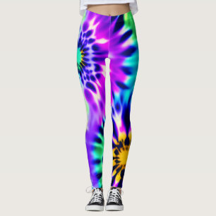 Abstrakt Tie Dye Adire Mönster Leggings