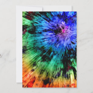 Abstrakt Tie Dye Julkort