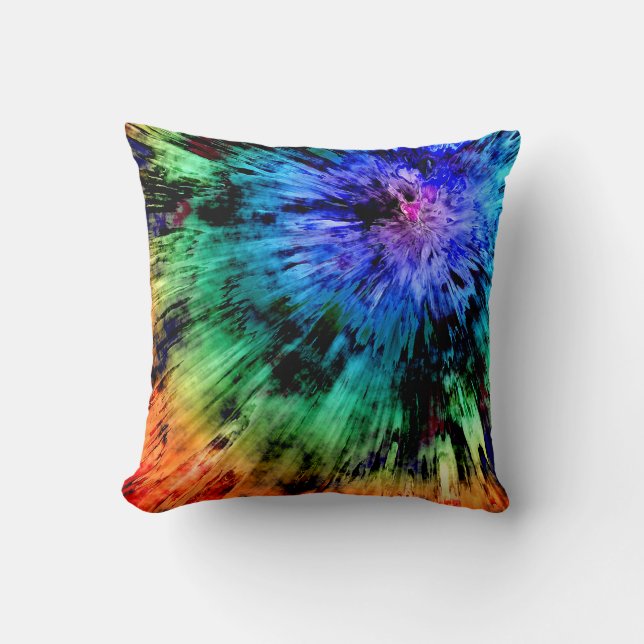 Abstrakt Tie Dye Kudde (Framsida)