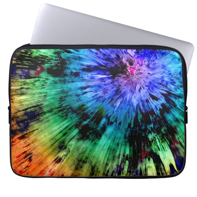 Abstrakt Tie Dye Laptop Fodral (Framsidan)
