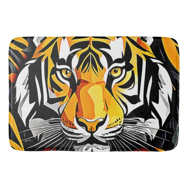 Abstrakt Tiger Art Badrumsmatta (Framsidan)