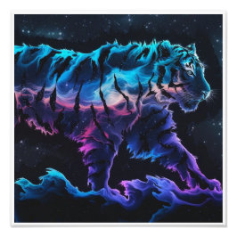 Abstrakt Tiger Conceptual Bläck Art in Alcohol Pai Fototryck