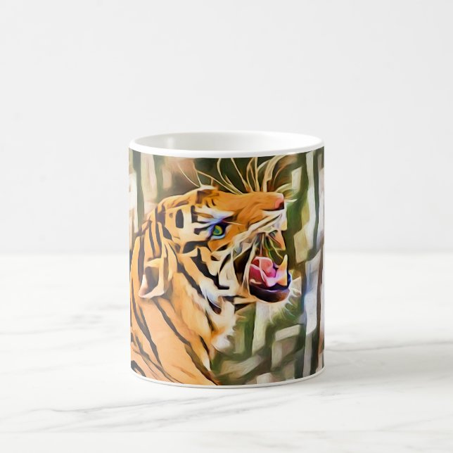 Abstrakt Tiger Kaffemugg (Center)
