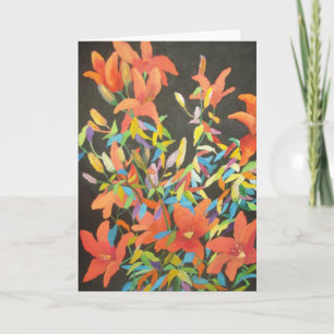Abstrakt tiger lily notecard kort