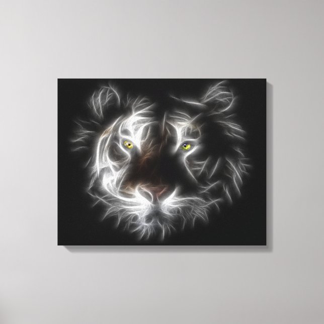 Abstrakt Tiger Wrapped Canvas (Framsida)
