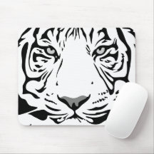Abstrakt Tiger's Head in Black and White