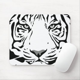 Abstrakt Tiger's Head in Black and White Musmatta