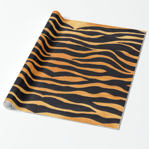 Abstrakt tigertryck som slår in papper presentpapper