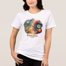Abstrakt Tillbaka till skolan Mode Konstnärlig Lär T Shirt