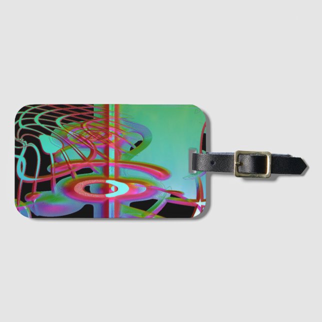 Abstrakt Tillsammans-bagagetag Bagagebricka (Framsida horisontal)