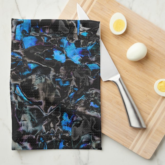 Abstrakt tittar fladdermus vingar över nedfläckad  kökshandduk (Vikt i Fjärdedel)