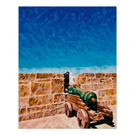 Abstrakt Tolkning av historikkanon Perfect Poster