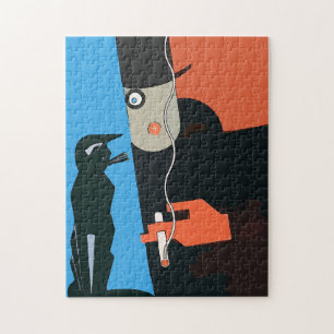 Abstrakt Top hat 7 Katt Pussel