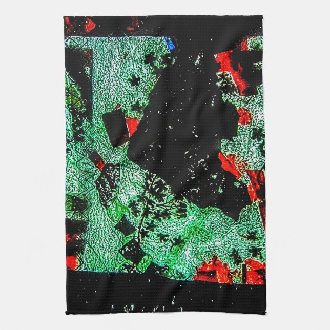 Abstrakt torr blomma Köksdukar Kökshandduk (Vertikal)