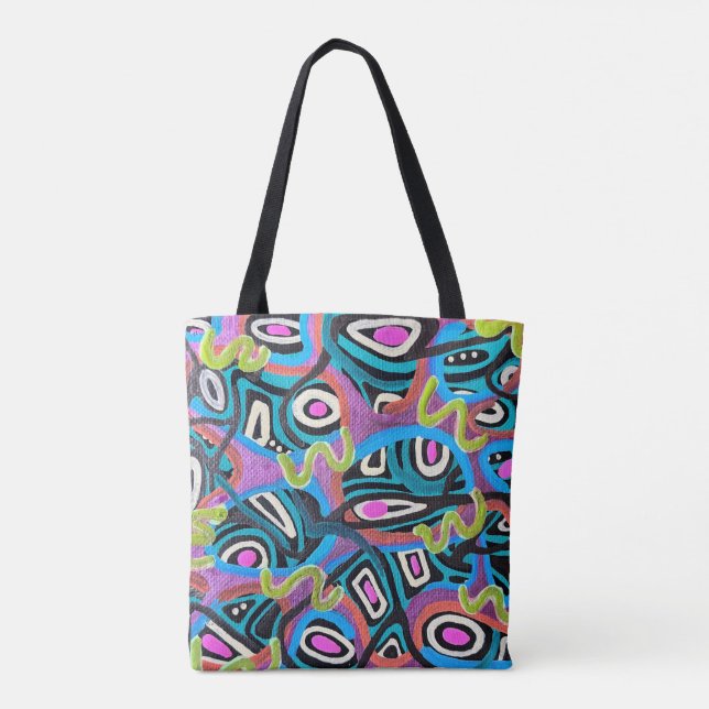 Abstrakt Tote Bag Tygkasse (Baksida)