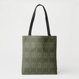 Abstrakt totebag med Maze Yellow i alkoholbläck Tygkasse