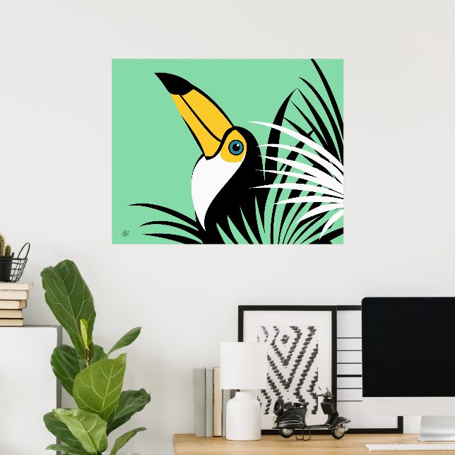 Abstrakt Toucan Art Poster (Hemmakontoret)