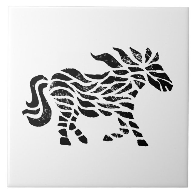 Abstrakt Träblock Skriv ut keramiskt plattor Kakelplatta (Framsidan)