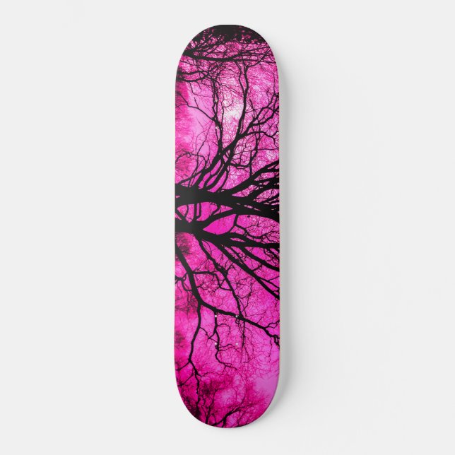 Abstrakt Träd Art Mini Skateboard Bräda 18,5 Cm (Framsida)