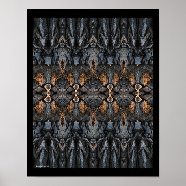 Abstrakt Träd Bark Wood Mönster Poster (Framsidan)