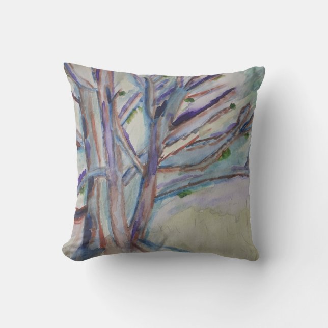 Abstrakt Träd Cushion Kudde (Framsida)