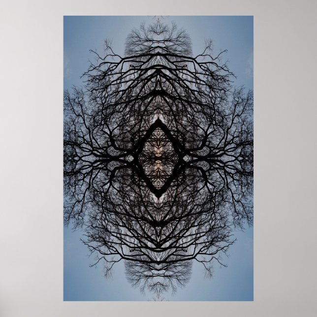 Abstrakt träd grenar mönster poster (Framsidan)