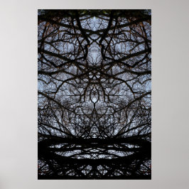 Abstrakt träd grenar mönster poster