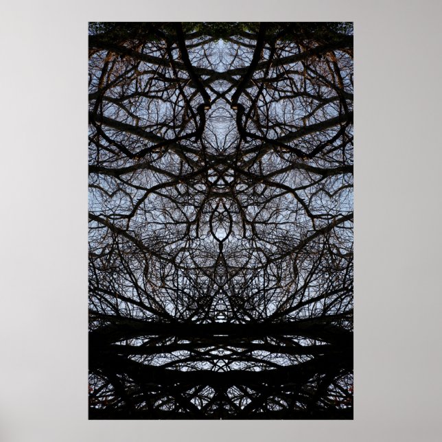 Abstrakt träd grenar mönster poster (Framsidan)